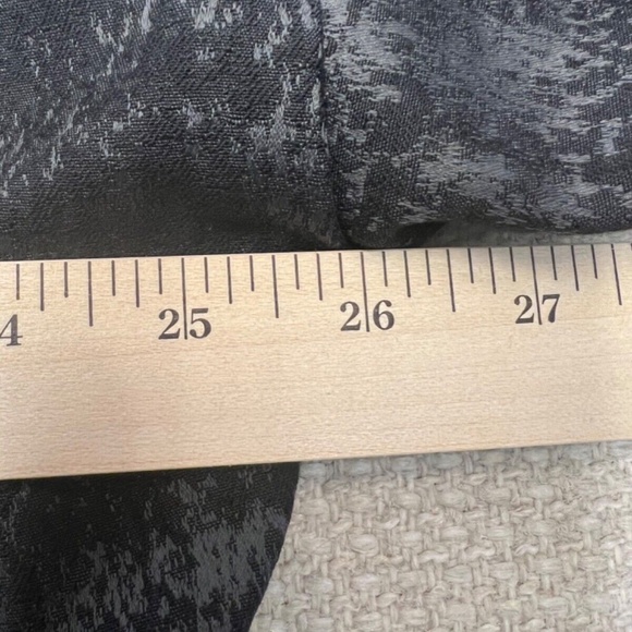 Eileen Fisher Charcoal Grandeur Jacquard High Collar Line Blazer Jacket Snaps M - Picture 10 of 11